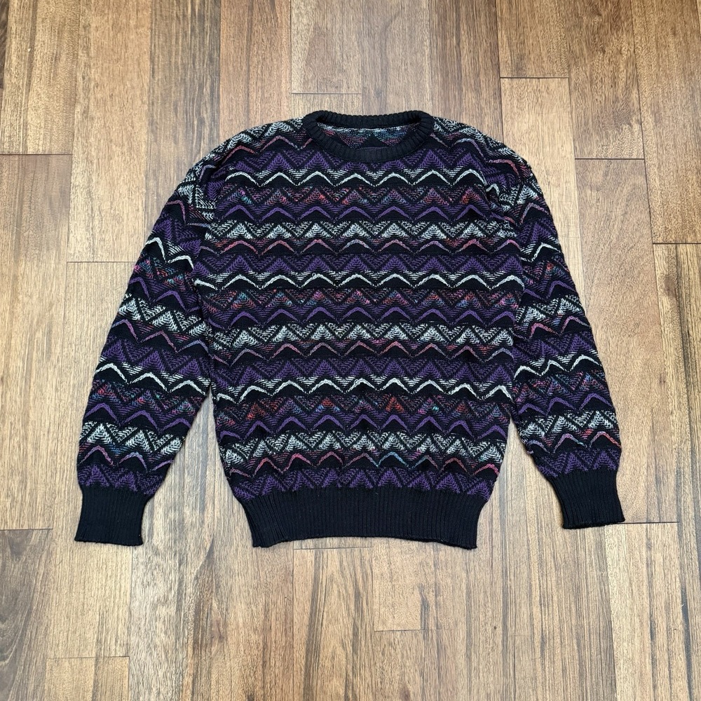 Vtg 90s Sweater Private Club Mens Large Preppy College Crosby Crazy Hip Hop